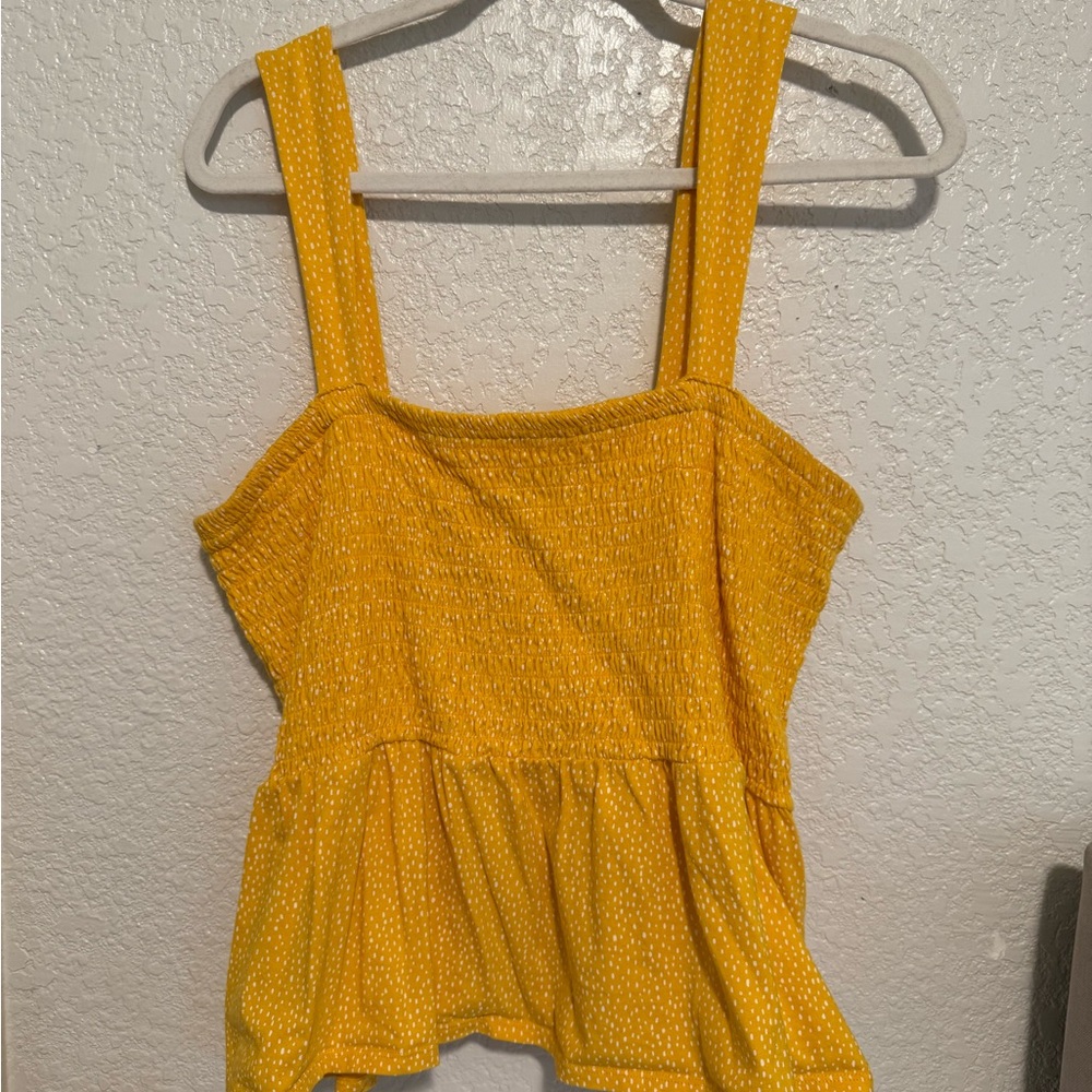 Express Smocked Peplum Tank Top SIZE XL